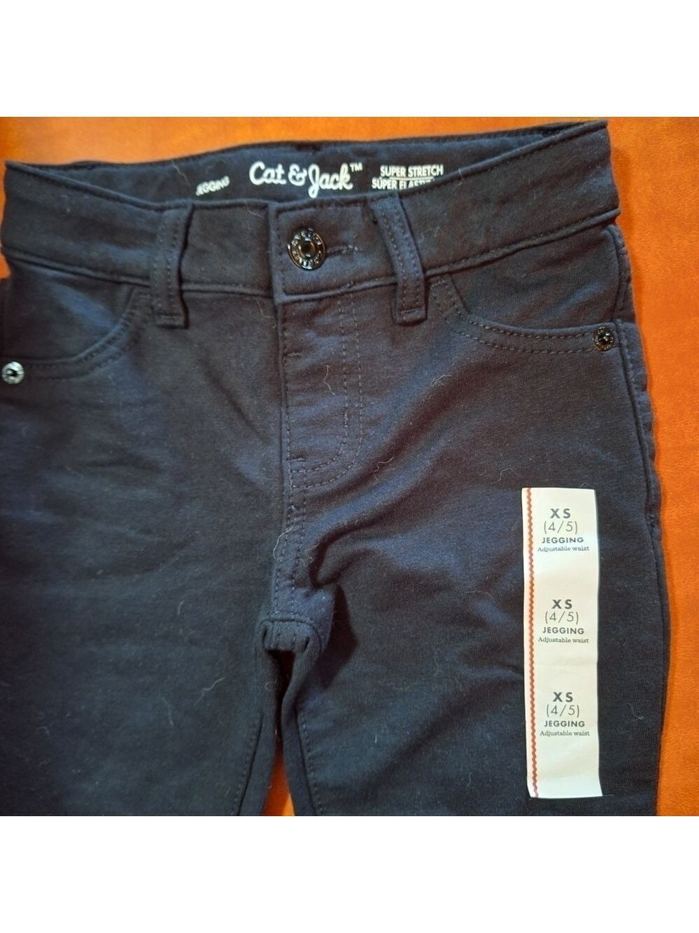 Cat & Jack Black Skinny Jeggings XS 4/5 - Picture 6 of 7